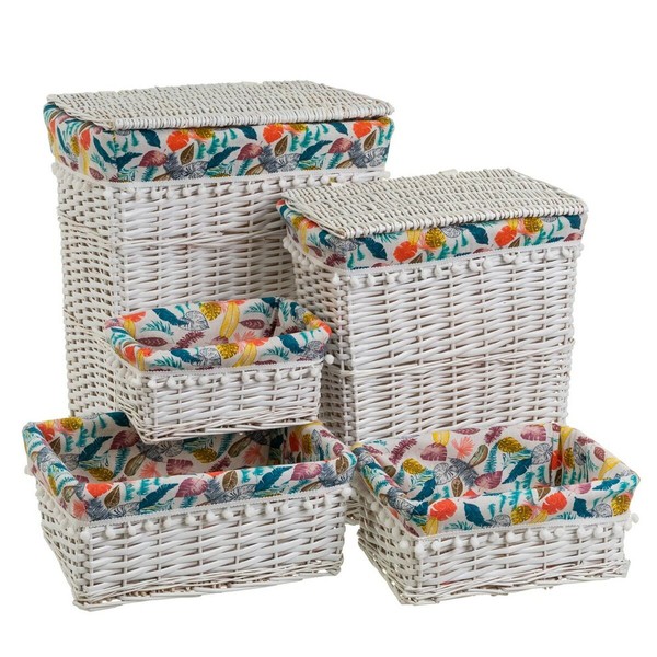Veļas Grozs Balts pīts 47 x 35 x 55 cm