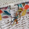 Laundry Basket White wicker 47 x 35 x 55 cm