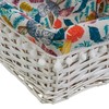 Laundry Basket White wicker 47 x 35 x 55 cm