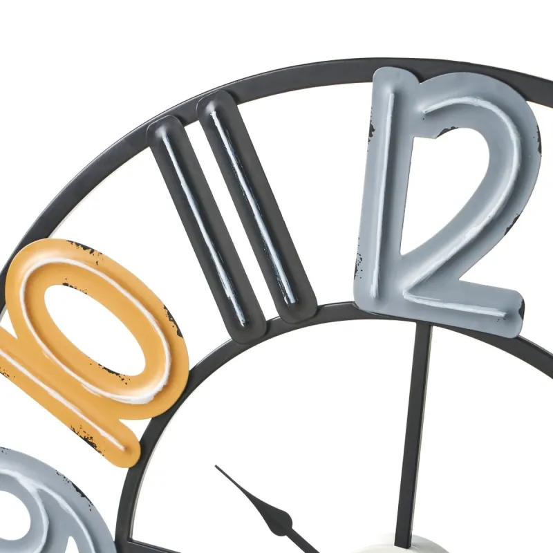Wall Clock Multicolour Metal 60 x 3,5 x 60 cm