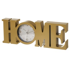 Настольные часы HOME Позолоченный Пластик 39 x 3,5 x 15 cm