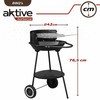 Угольный барбекю на колесах Aktive Textilene 42 x 76,5 cm Чёрный
