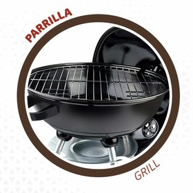 Anglies kepsninė su ratukais Aktive 46 cm Apskritas Juoda Su dangteliu