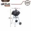 Coal Barbecue with Wheels Aktive 46 cm Circular Black With lid