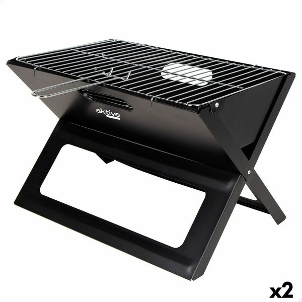 Nešiojamasis Barbekiu Aktive Juoda Plienas Geležis 45 x 30 x 29 cm