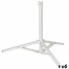 Основание для пляжного зонта Aktive Белый Металл 61 x 49,5 x 61 cm (6 штук)