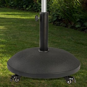 Base for beach umbrella Aktive Black 25 kg With wheels