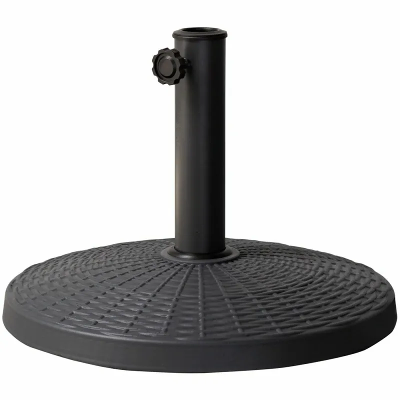 Base for beach umbrella Aktive 10 kg Black Steel Polyresin 44,5 x 33 cm