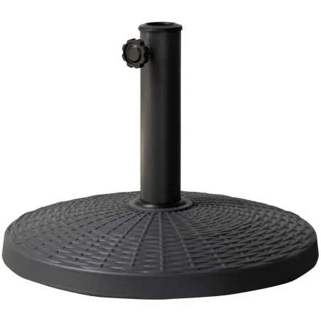 Pludmales saules sarga pamatne Aktive 10 kg Melns Tērauds Polirezīns 44,5 x 33 cm