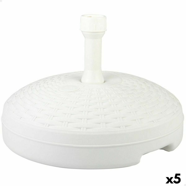 Paplūdimio skėčio pagrindas Aktive Balta Plastmasinis 45 x 30 x 45 cm (5 vnt.)