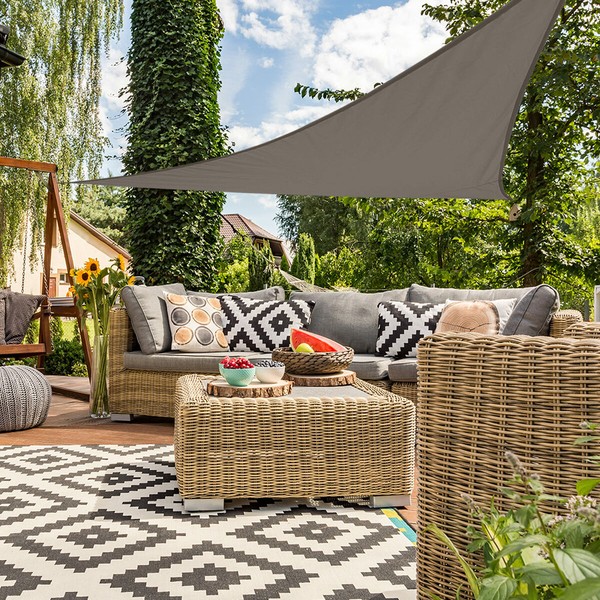 Shade Sail Aktive Grey 360 x 0,5 x 360 cm Triangular (6 Units)