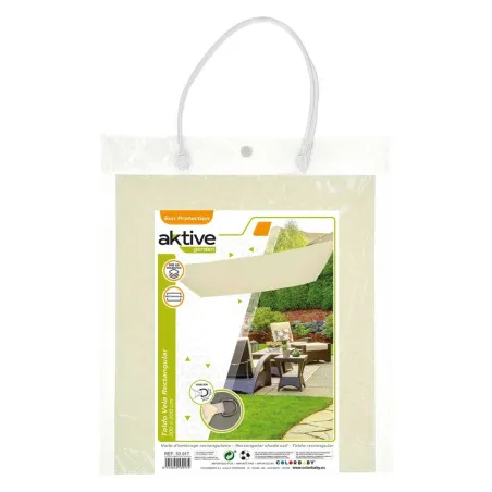 Aurinkosuojat Aktive Suorakulmainen Kerma 200 x 0,5 x 300 cm (6 osaa)