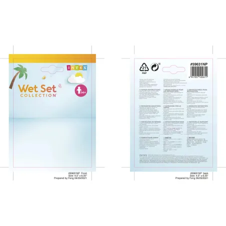 Repair kit Intex Inflatable 7 x 0,5 x 7 cm (36 Units)