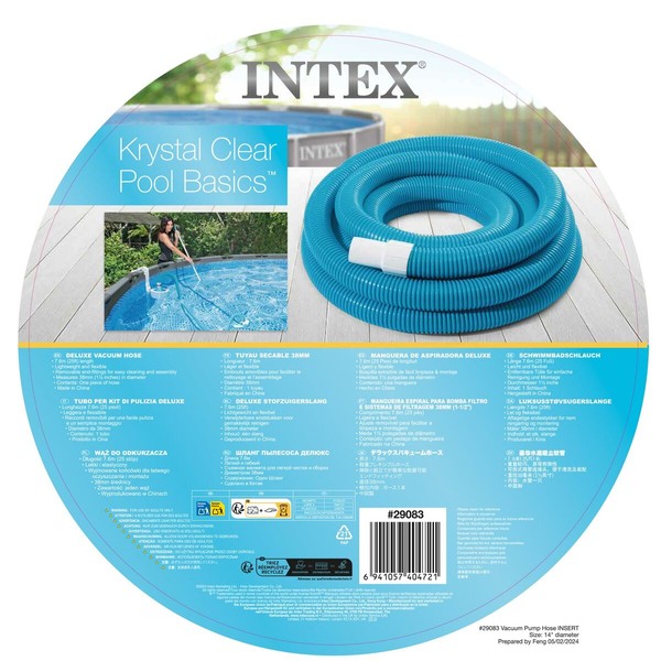 Hose Intex Pool 1-1/2" 760 cm Ø 38 mm (6 Units)
