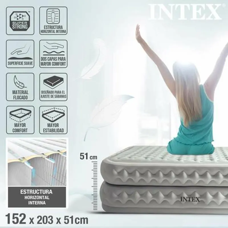 Piepūšams Matracis Intex 152 x 203 x 51 cm 272 kg