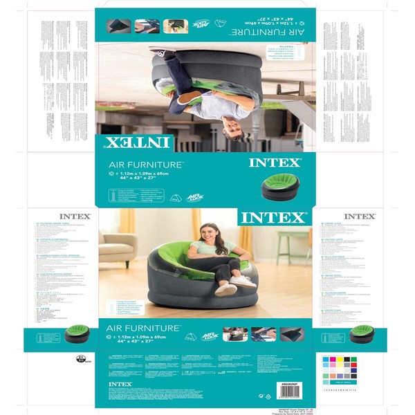 Täytettävä tuoli Intex EMPIRE 112 x 69 x 109 cm (3 osaa)
