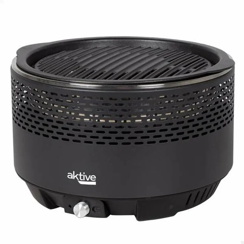 Nešiojamasis Barbekiu Aktive Apskritas Be dūmų Juoda Ø 34 cm