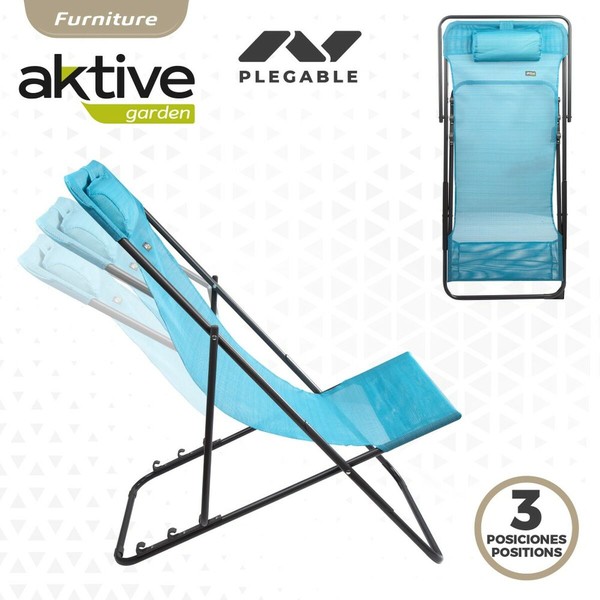 Atzveltnes krēsls Aktive Zils 53 x 87 x 78 cm (4 gb.)