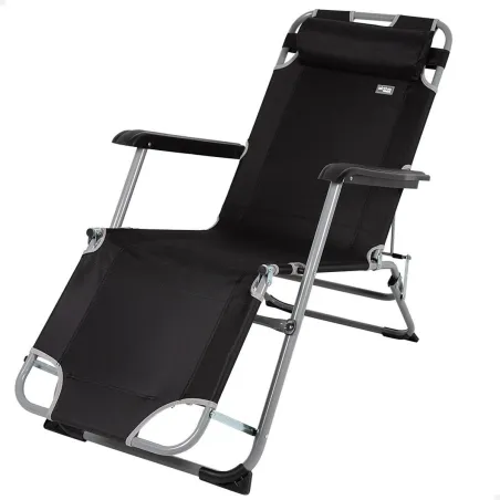 Sun-lounger Aktive Black 153 x 33 x 47 cm