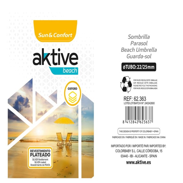Aurinkovarjo Aktive 220 x 200 x 220 cm (6 osaa)