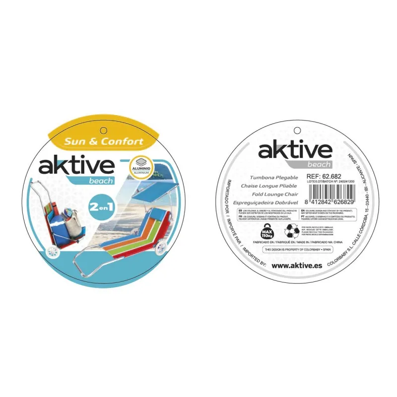 Пляжный шезлонг Aktive (2 штук)