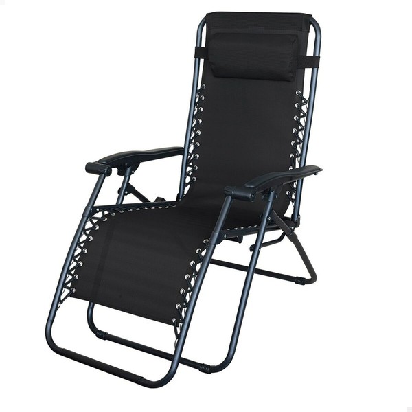 Šezlongas Aktive Juoda 52 x 102 x 68 cm