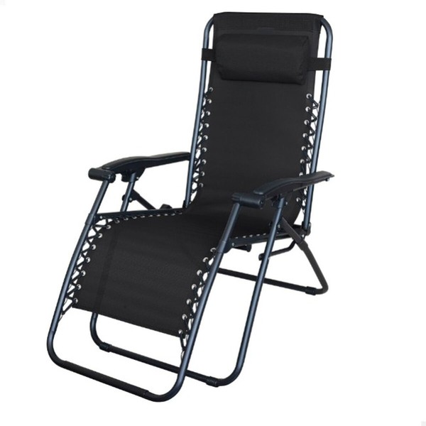 Шезлонг Aktive Melns 52 x 102 x 68 cm