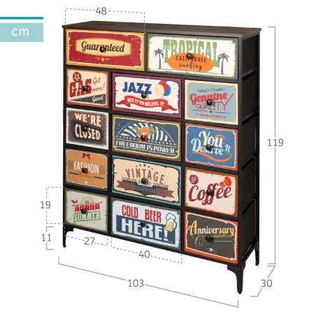 Chest of drawers Max Home Vintage 103 x 119 x 30 cm