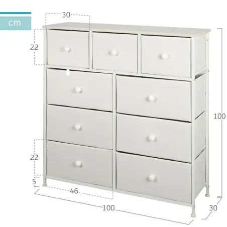 Комод Max Home Белый 100 x 100 x 30 cm