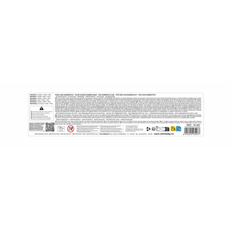 Kumode Max Home Balts 100 x 100 x 30 cm