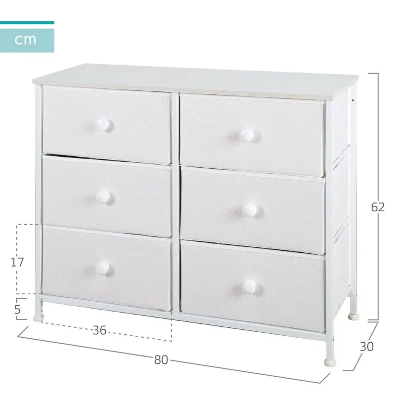 Kumode Max Home Balts 80 x 62 x 30 cm