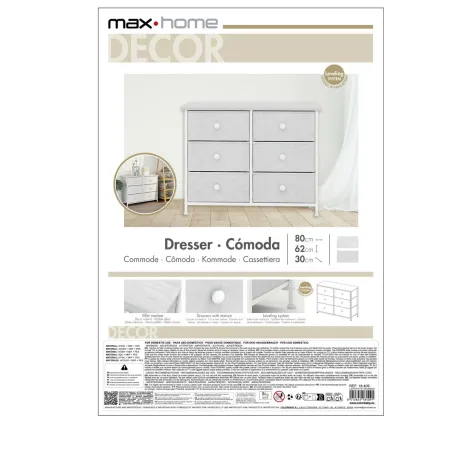 Kumode Max Home Balts 80 x 62 x 30 cm
