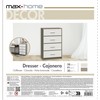 Kumode Max Home Balts Pelēks Moderns 58 x 91 x 30 cm