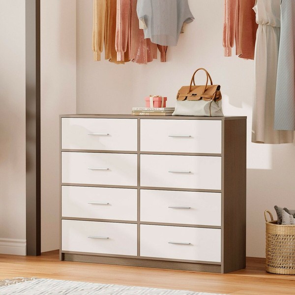 Kumode Max Home Balts Pelēks Moderns 114 x 92 x 30 cm