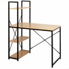Kirjoituspöytä hyllyllä Max Home Teräs Melamiini lastulevy 120 x 12 x 64 cm