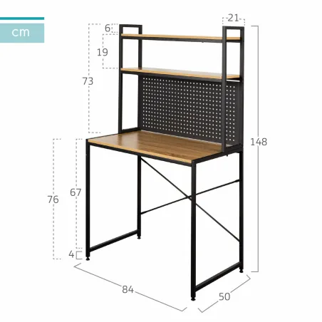 Стол с полками Max Home Сталь меламин ДСП 84 x 148 x 50 cm