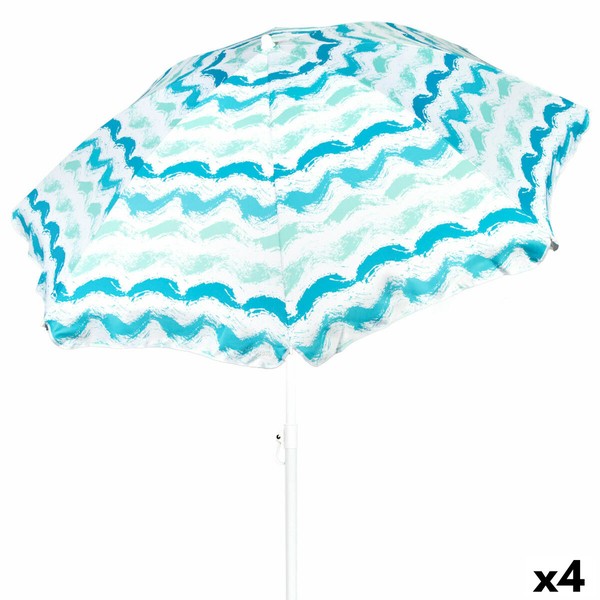 Beach parasol Aktive Silver 200 x 200 x 200 cm (4 Units)
