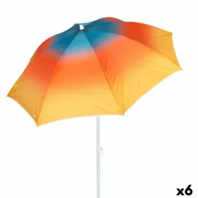 Пляжный зонт Aktive Разноцветный 180 x 195 x 180 cm (6 штук)