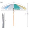 Beach parasol Aktive Ø 200 cm 20 x 185 x 20 cm (6 Units)