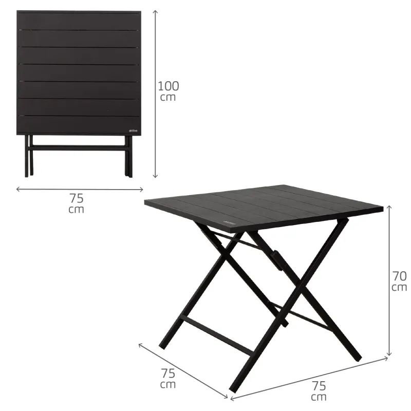 Стол и 2 стула Aktive 75 x 70 x 75 cm (3 Предметы)