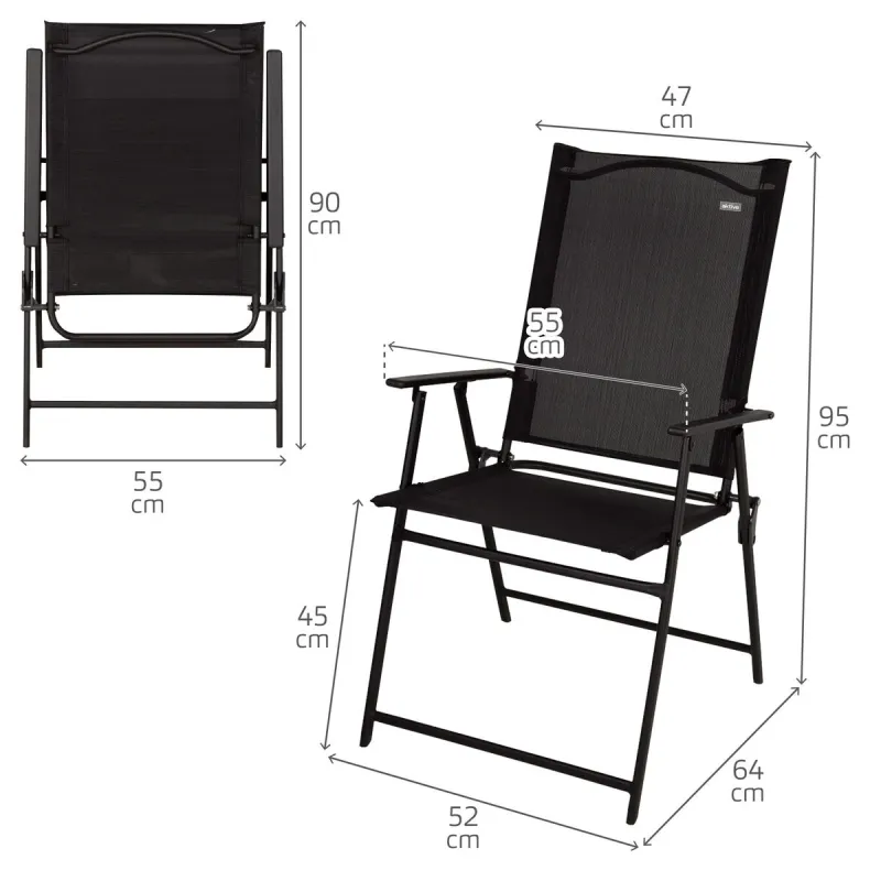 Стол и 2 стула Aktive 75 x 70 x 75 cm (3 Предметы)