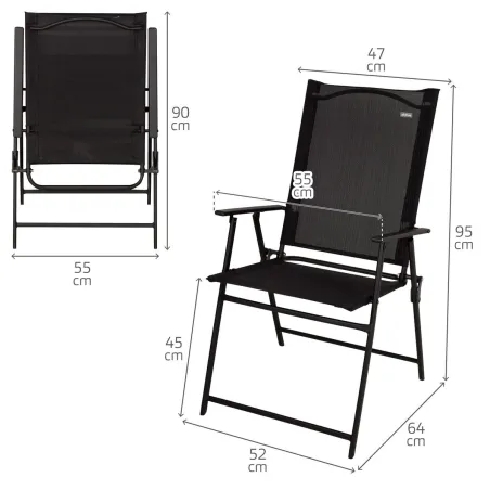 Table set with 2 chairs Aktive 75 x 70 x 75 cm (3 Pieces)
