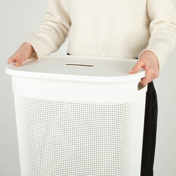 Laundry Basket Curver White Plastic 55 L 44 x 61 x 35 cm (8 Units)