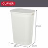 Laundry Basket Curver White Plastic 55 L 44 x 61 x 35 cm (8 Units)