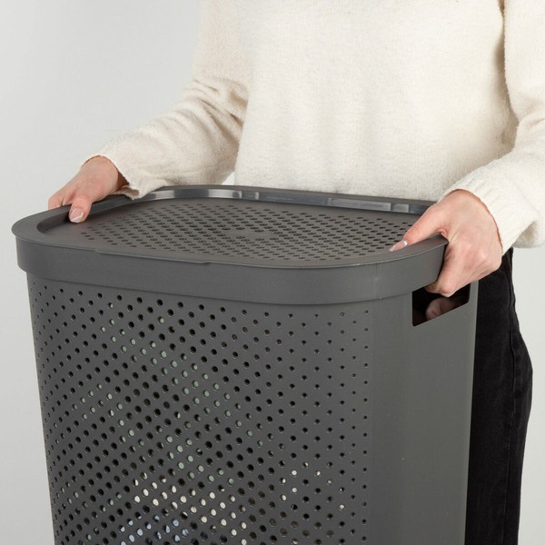 Laundry basket Curver INFINITY Grey Plastic 60 L 44 x 60 x 35 cm (6 Units)