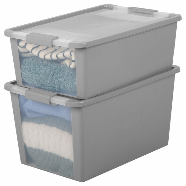 Контейнер для хранения Curver Серый Пластик 26 L 55 x 19 x 35 cm (7 штук)