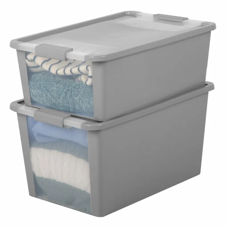 Storage Box Curver Grey Plastic 40 L 55 x 28 x 35 cm (5 Units)
