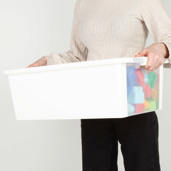 Sandėliavimo dėžutė su dangteliu Curver Balta Plastmasinis 26 L 55 x 19 x 35 cm (7 vnt.)