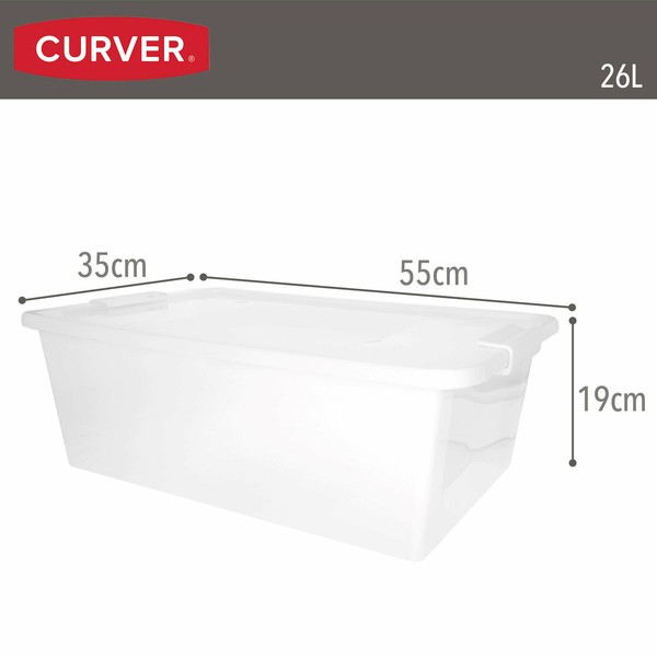 Sandėliavimo dėžutė su dangteliu Curver Balta Plastmasinis 26 L 55 x 19 x 35 cm (7 vnt.)