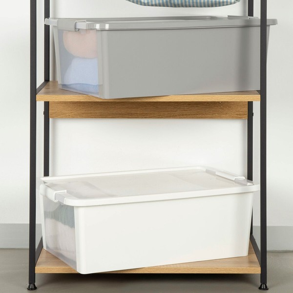 Säilytyslaatikko kannella Curver Valkoinen Muovinen 26 L 55 x 19 x 35 cm (7 osaa)
